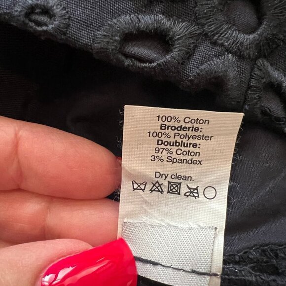 J. Crew Women's No.2 Pencil Pointelle Navy Blue Lined Cotton Skirt, Size 4 - Picture 8 of 10